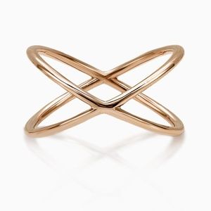 X Ring 9K Rose Gold